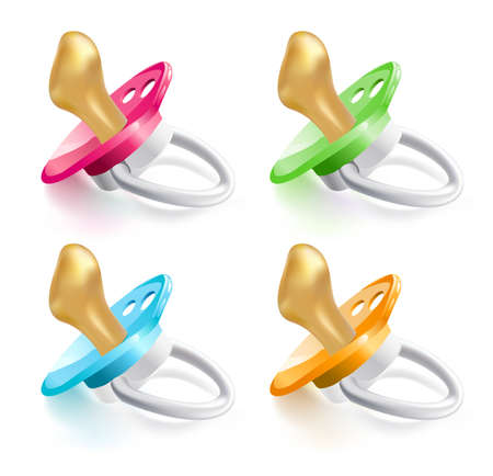 realistic pacifier のイラスト素材