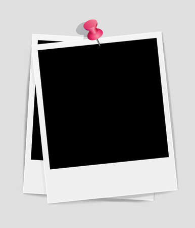 retro picture frame on paper background のイラスト素材