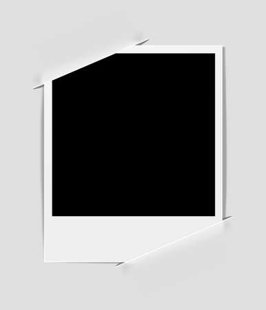 retro picture frame on paper background のイラスト素材
