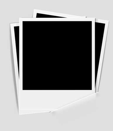 retro picture frame on paper background のイラスト素材