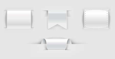 set of paper labels のイラスト素材