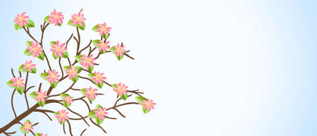 spring background with sakura flowersのイラスト素材
