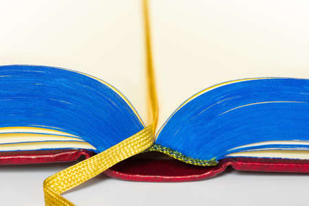 open bible on white backgroundの写真素材