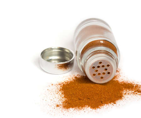 spices in glass bottleの写真素材