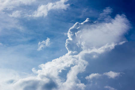 white clouds in the blue skyの写真素材