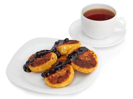 sweet cheese pancakesの写真素材