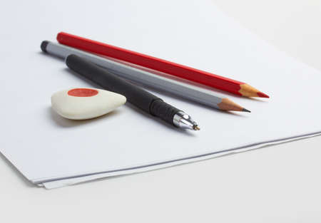 paper, pencil and penの写真素材