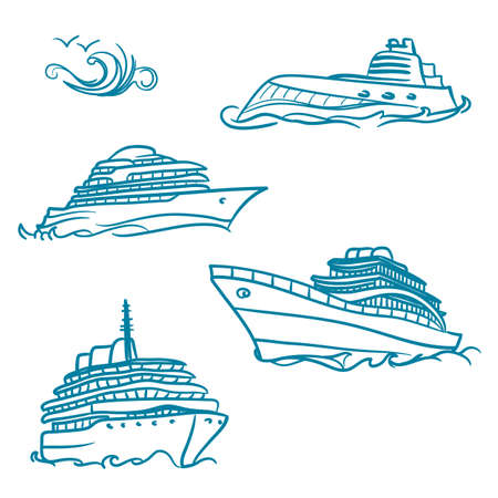 yacht symbolsのイラスト素材