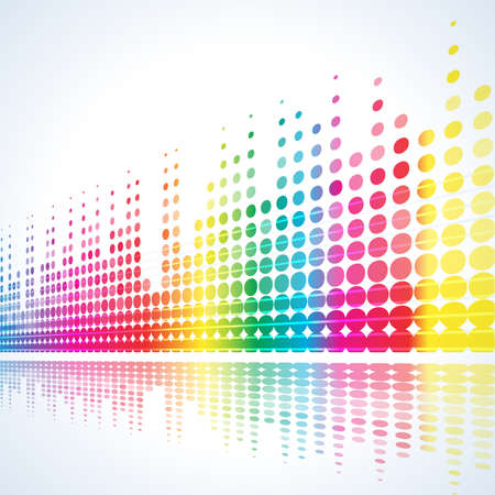 musical background with multicolored lines on whiteのイラスト素材