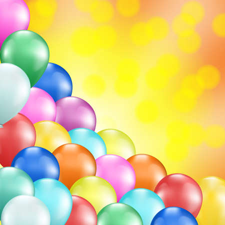 colorful balloons as holiday backgroundのイラスト素材