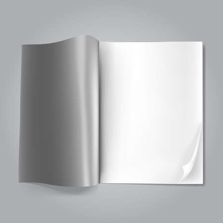 open blank magazine on greyのイラスト素材