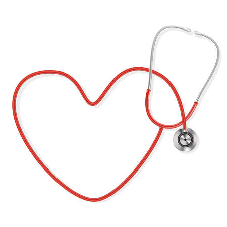 stethoscope making a heart shapeのイラスト素材