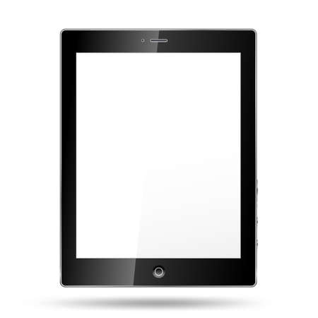 tablet pc on white backgroundのイラスト素材