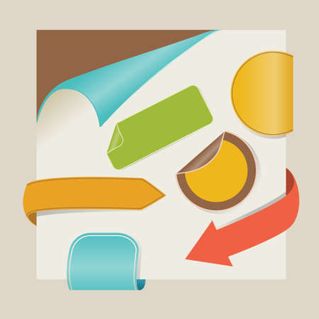 new items with retro colorsのイラスト素材