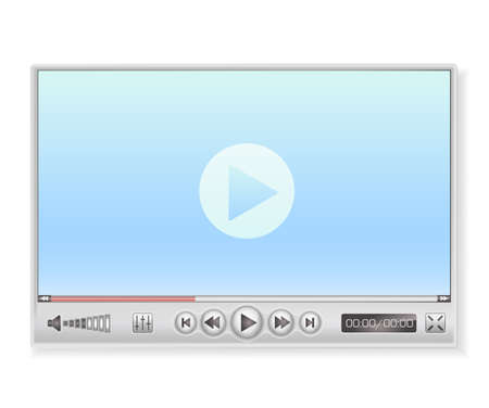 media player in light colorsのイラスト素材