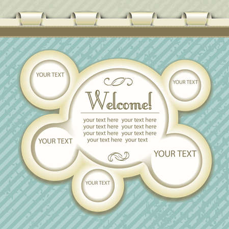 vintage web design with bubblesのイラスト素材