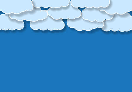 blue background with clouds のイラスト素材