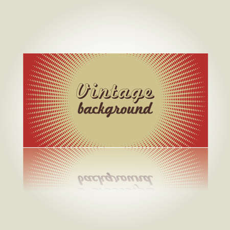vintage card with halftone effectのイラスト素材