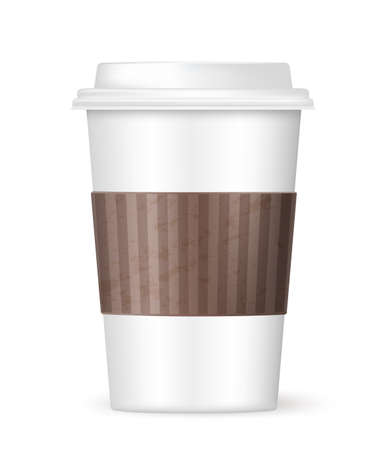 white coffee to go cupのイラスト素材