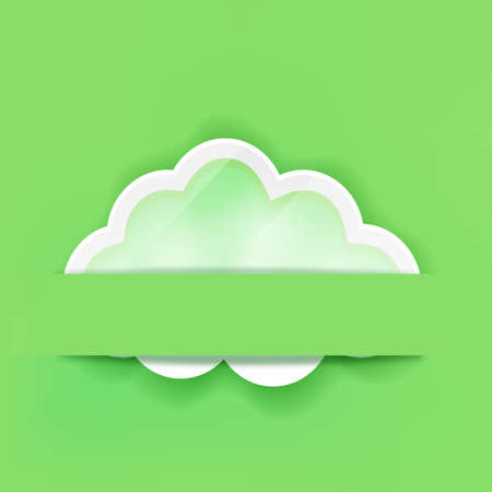 cloud icon on greenのイラスト素材