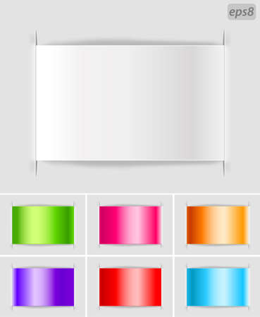 set of blank labels のイラスト素材