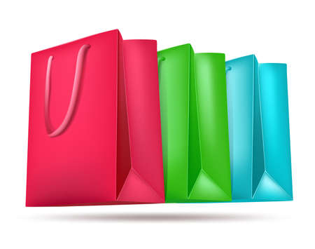 shopping bagÑ on whiteのイラスト素材