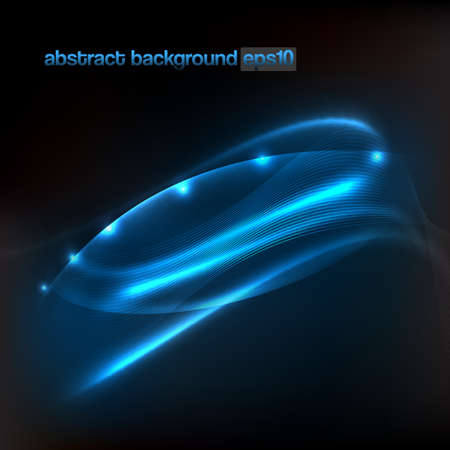 background with abstract flowing lines of blue lightのイラスト素材