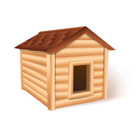 wooden doghouseのイラスト素材