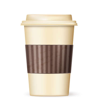 retro cup of coffee to goのイラスト素材