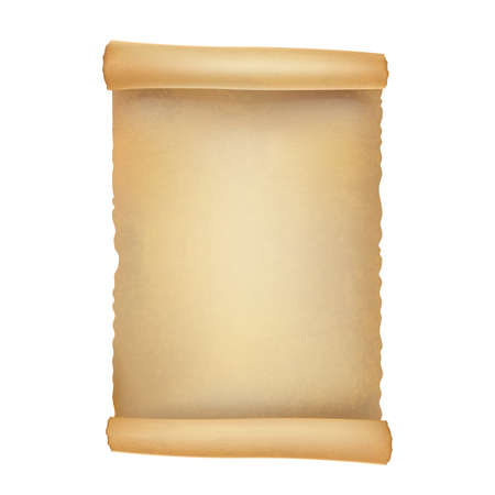 old scroll on whiteのイラスト素材