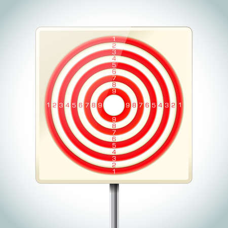 metallic red target のイラスト素材