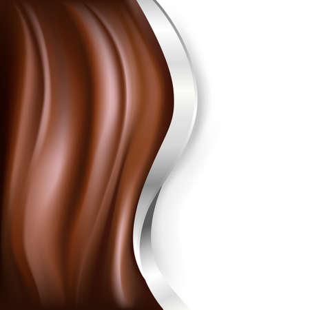 chocolate background with silver partsのイラスト素材