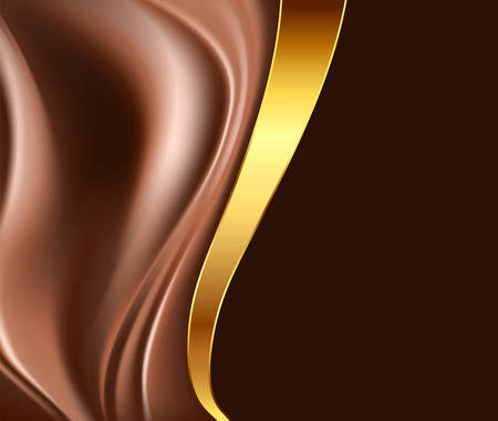 chocolate and gold abstract backgroundのイラスト素材