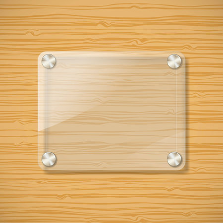glass frame on wooden background 2のイラスト素材