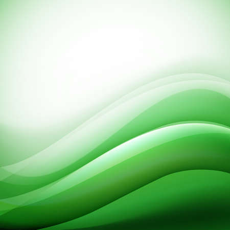green background with folding wavesのイラスト素材