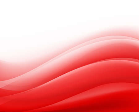 red background with folding wavesのイラスト素材