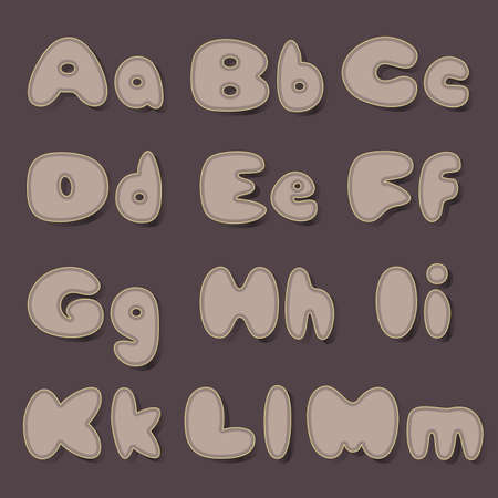 abc set cocoa colorのイラスト素材