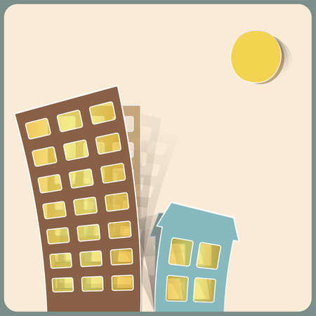 houses as real estate symbolのイラスト素材