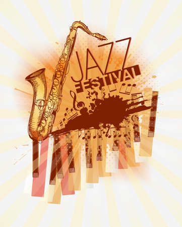 Jazz music festival background templateのイラスト素材