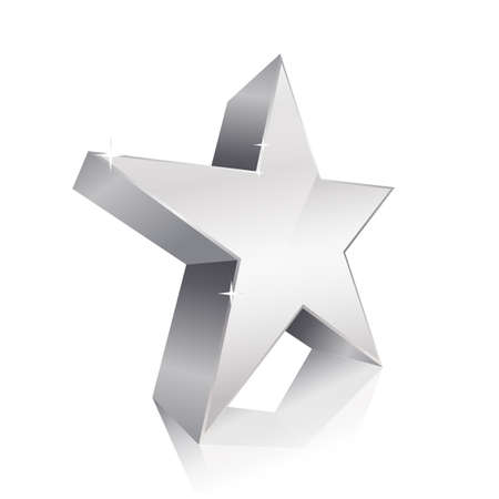 star made of silverのイラスト素材