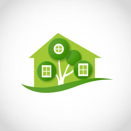 eco house symbolのイラスト素材