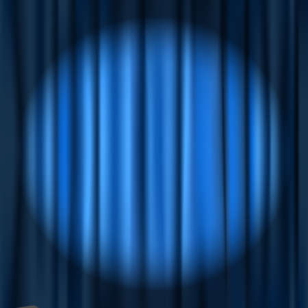 blue curtain theater backgroundのイラスト素材