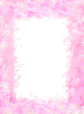 pink soft watercolor frameのイラスト素材