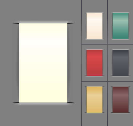 set of color paper labels. vector illustrationのイラスト素材
