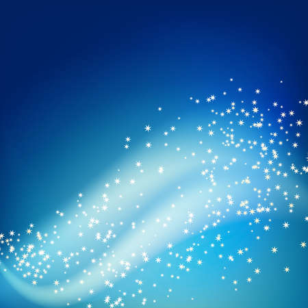 stars flowing over blue backgroundのイラスト素材