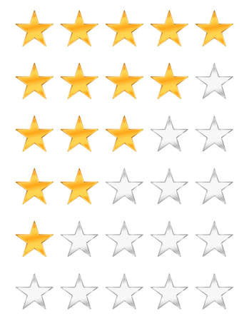 golden stars ratingのイラスト素材