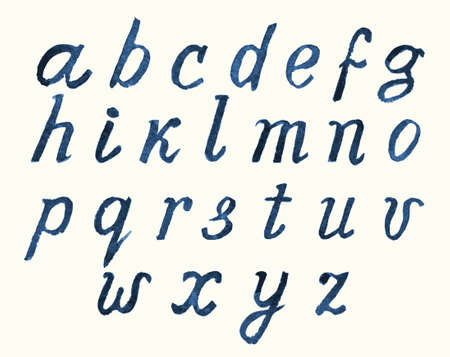 watercolor hand painted alphabet lettersのイラスト素材