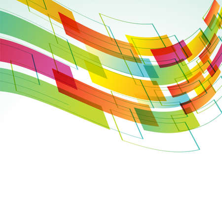 abstract futuristic background with wavy moving shapes on topのイラスト素材