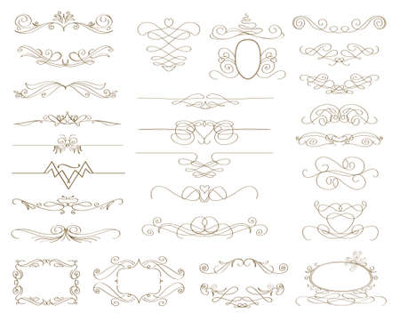 abstract decorative design elements.のイラスト素材
