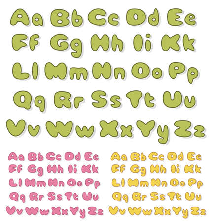 alphabet set with color variationsのイラスト素材